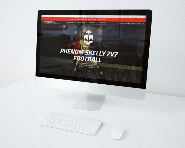 Phenom 7v7 Football Website on Desktop